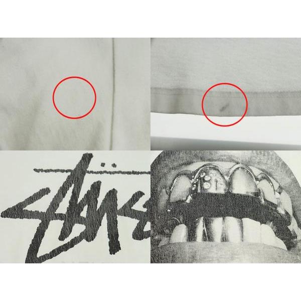 【中古】ステューシー STUSSY ×Rick Owens リックオウエンス 20AW World Tour Tee ロゴ 半袖Tシャツ L 白 251108 STUSSY（ステューシー） ×Rick Owens リックオウエンス 20AW World