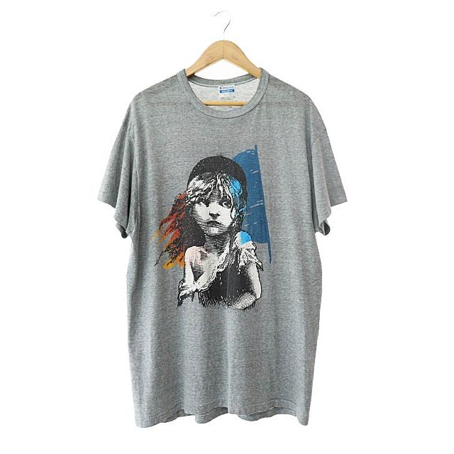 USA製80s◎OLD Hanes レミゼラブル 袖裾シングル グレー L ヴィンテージ VINTAGE 80s 1986 Les Miserables Tee Hanes ヘインズ