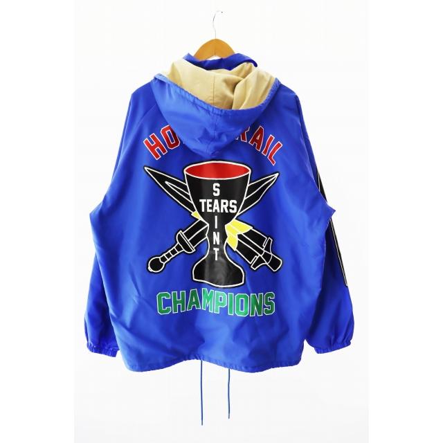 セントマイケル SAINTMICHAEL 22AW DT COACH JACKET BLUE ロゴ