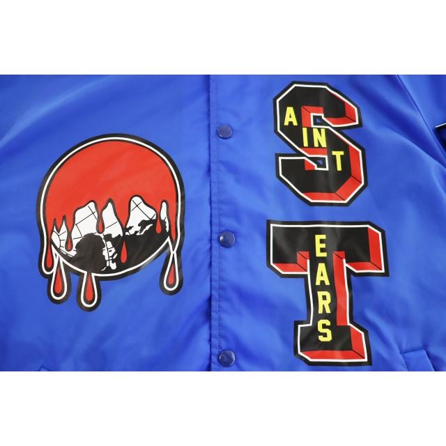 セントマイケル SAINTMICHAEL 22AW DT COACH JACKET BLUE ロゴ