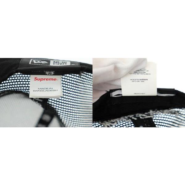 【美品】24SS シュプリーム メッシュ バック キャップホワイトブラック Supreme シュプリーム 22AW Pin Up Mesh Back 5-Panel ピンアップ
