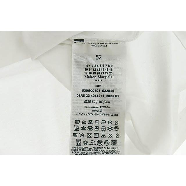 【中古】メゾンマルジェラ 23SS アップサイドダウン 刺繍 ロゴ 半袖Tシャツ S30GC0701 S22816 52 ☆AA★ 250910 メゾンマルジェラ Maison Margiela 23SS アップサイドダウン ロゴ刺繍