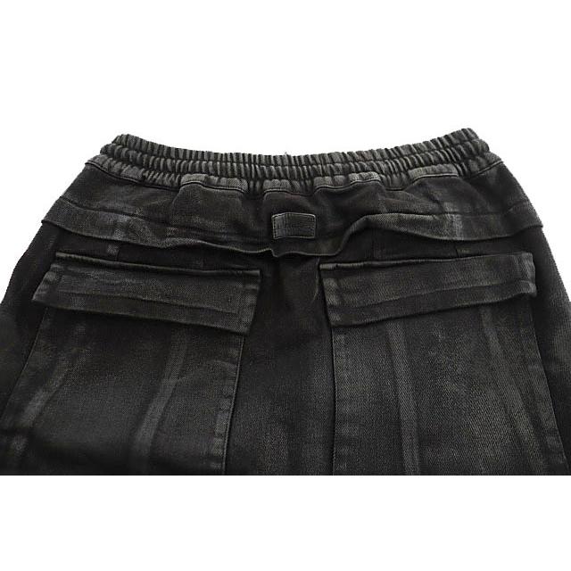 【中古】A.F ARTEFACT エーエフ アーティファクト Bonding Sarouel Cargo Jogger Denim サルエル デニム 黒●■250823 A.F ARTEFACT エーエフ アーティファクト Bonding Sarouel Cargo