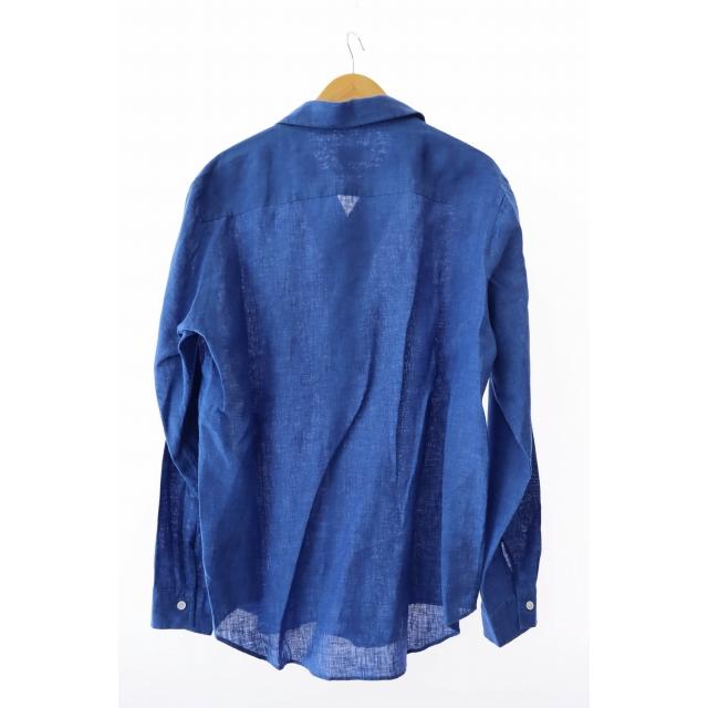 colony clothing コロニー クロージング リネン 長袖シャツ L 青