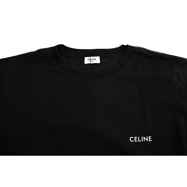 CELINE セリーヌ コットン ジャージー ロゴ プリント 半袖 ルーズ T  