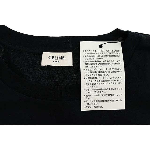 【中古】セリーヌ CELINE コットン ジャージー ロゴ 半袖 ルーズ Tシャツ 2X43C671Q M 黒ブラック☆AA★■250919 CELINE（セリーヌ） コットン ジャージー ロゴ プリント 半袖 ルーズ T