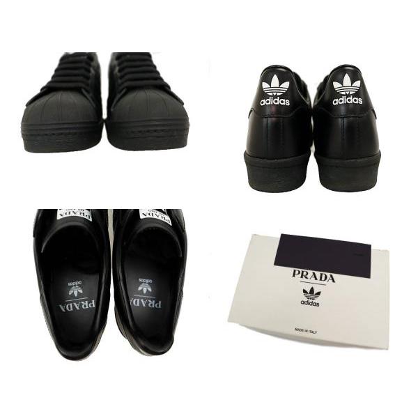 【新品未使用】PRADA×adidas 希少 スニーカー ブラック 黒 レザー 新品未使用】PRADA×adidas 希少 スニーカー ブラック 黒 レザー PRADA