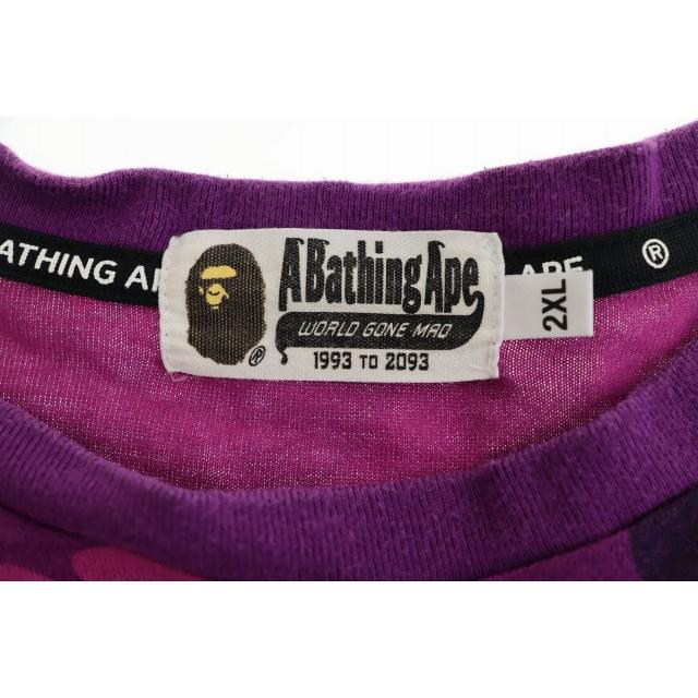 【中古】アベイシングエイプ A BATHING APE カモフラ柄 シャーク 長袖Tシャツ 001LTF801003X 2XL ☆AA★ 250920 A BATHING APE（アベイシングエイプ） カモフラ柄 シャーク 長袖T