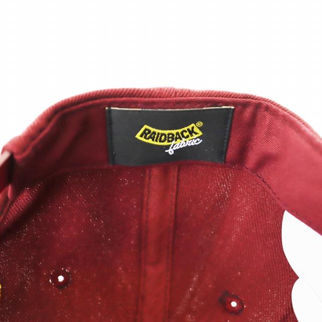 【中古】RAIDBACK FABRIC レイドバック ファブリック 刺繍 スナップ バック キャップ 帽子 バーガンディ●▲ RAIDBACK FABRIC レイドバック ファブリック R Eagle Snapback Cap