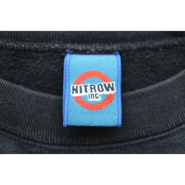 ナイトロウ NITROW エンボス加工 アーチロゴ クルーネック スウェット