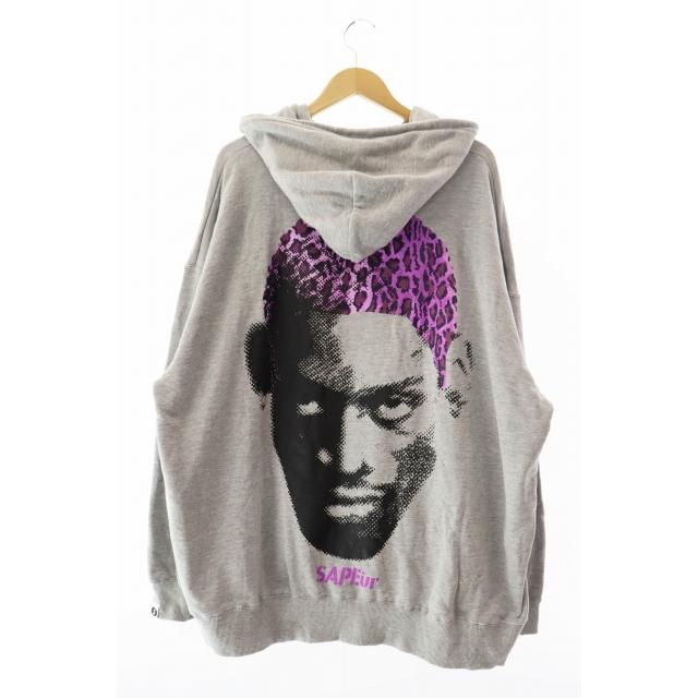 SAPEur サプール PURPLE LEOPARD HEAD HOODIE パープル レオパード 