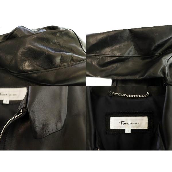 TIME IS ON タイムイズオン ZIAS LEATHER JACKET cow leather カウ