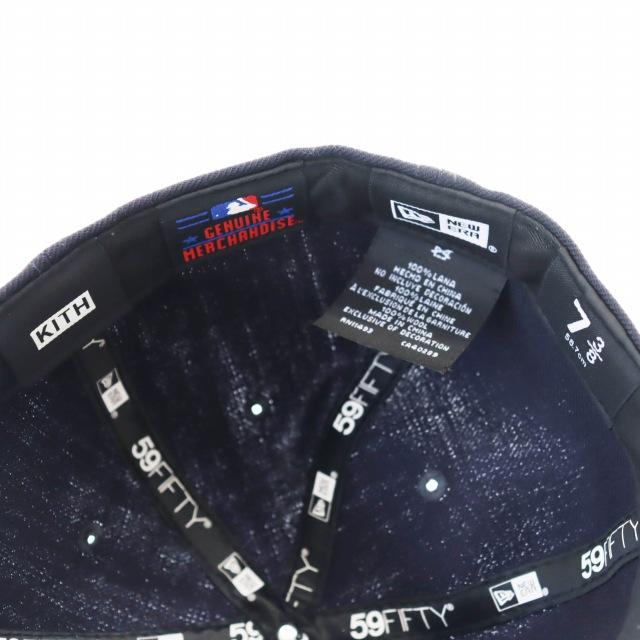 【中古】キスニューヨークシティ × NEW ERA ニューエラ 24SS ロゴ刺繍 キャップ 帽子 7 3/8 ネイビー▲ キスニューヨークシティ KITH NYC × NEW ERA ニューエラ 24SS New York