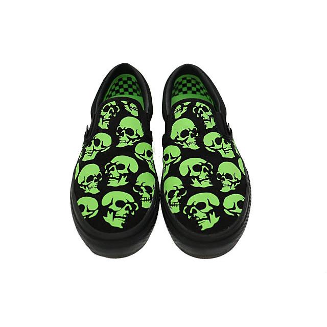 VANS（ヴァンズ） バンズ VANS SKATE SLIP-ON Glow Skulls スケート 