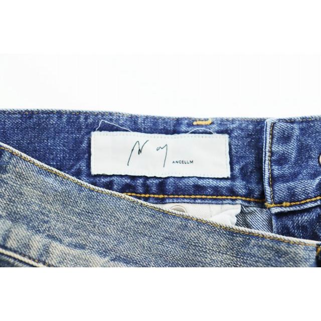 ANCELLMデニムPT アンセルムサイズ2新品未使用インディゴ ANCELLM アンセルム INDIGO ダメージ加工 テーパード デニム パンツ