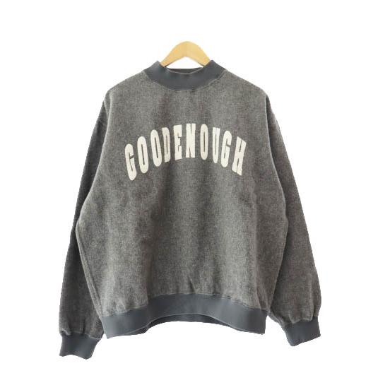 【中古】グッドイナフ GOODENOUGH archives アーカイブ 90s ロゴ パッチ ウール トレーナー M グレー 251103 メンズ グッドイナフ GOODENOUGH archives アーカイブ 90s ロゴ パッチ ウール