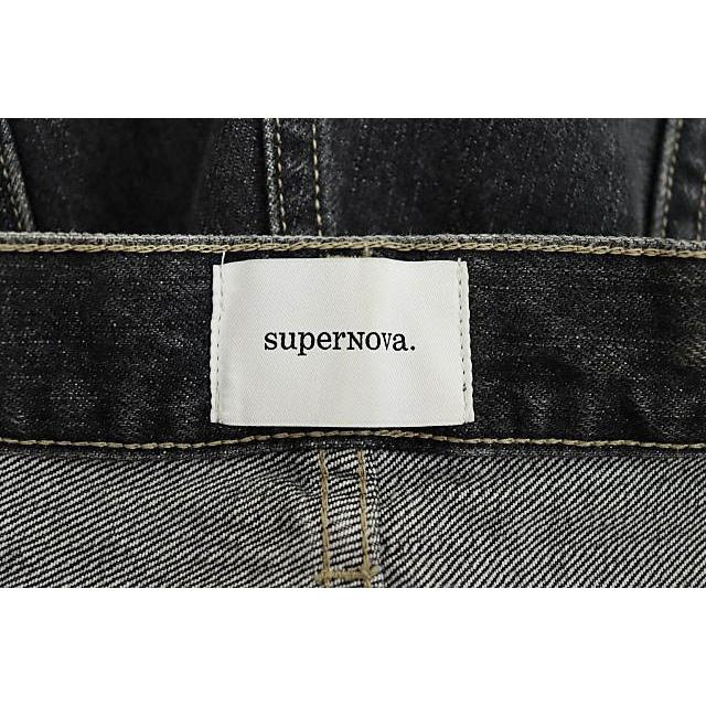 【中古】Supernova スーパーノヴァ Selvedge wide jeans セルビッチ ワイド デニム パンツ ジーンズ S 黒●251014 Supernova スーパーノヴァ Selvedge wide jeans セルビッチ ワイド
