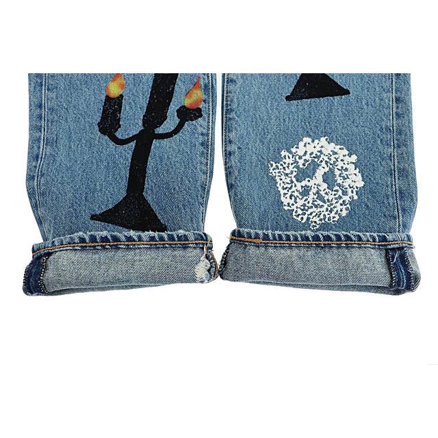 【中古】DENIM TEARS デニムティアーズ ×ヴァージルアブロー MESSAGE EMBORIDERES JEANS メッセージ デニム 251017 DENIM TEARS デニムティアーズ ×VIRGIL ABLOH ヴァージルアブロー