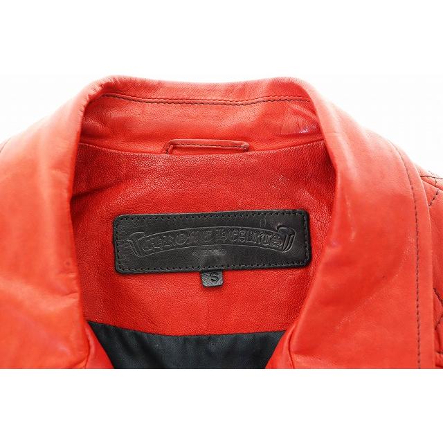 正規品 クロムハーツ ライダース クリティンレザー キルティングデザイン CHROME HEARTS クロムハーツ クリティンレザー キルティングデザイン