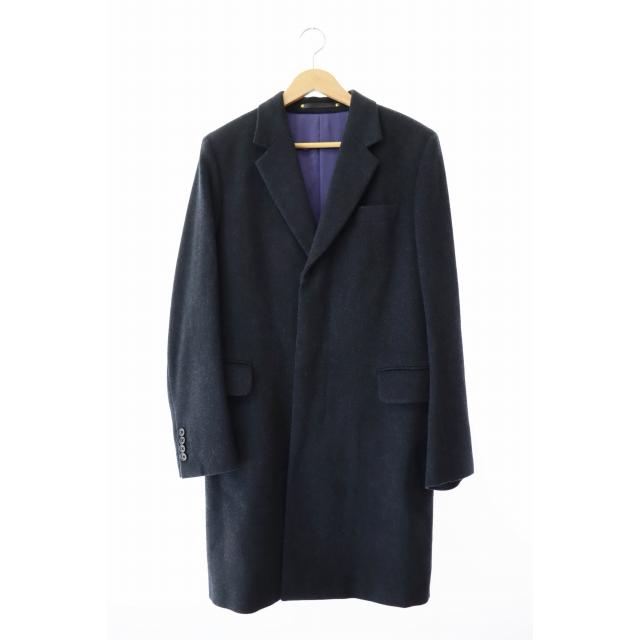 【中古】ポールスミス PAUL SMITH カシミヤ チェスターコート PF-IS-80322 M 紺 ネイビー  ● 251105 Paul Smith（ポール・スミス） カシミヤ チェスターコート PF-IS-80322