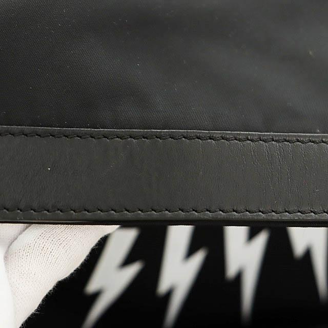 ニールバレット Neil Barrett サンダーボルト ロゴ プレート レザー