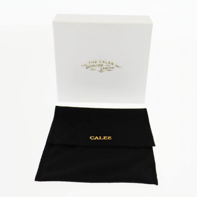 【中古】キャリー スターズ スタッズ プレーン レザー マルチ ウォレット 三つ折り 財布 CL-25SS029LE ブラック●▲ キャリー CALEE PLANE LEATHER MULTI WALLET STUDS CHARM スターズ