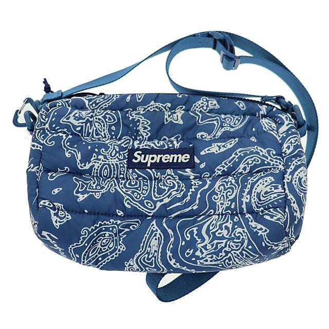 Supreme（シュプリーム） SUPREME 22AW Puffer Side Bag Blue Paisley