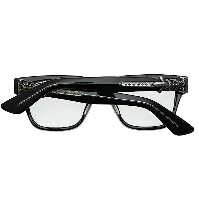 CHROME HEARTS ファッションメガネ ブラック CHROME HEARTS クロムハーツ ブラックフレーム メガネ 眼鏡 | chromehearts