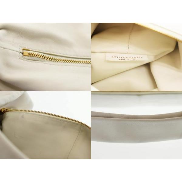 【中古】ボッテガヴェネタ BOTTEGA VENETA ダブルノット レザー ミニ ハンド バッグ チョーク アイボリー☆AA★▲■ BOTTEGA VENETA（ボッテガ・ヴェネタ） ダブルノット レザー ミニ