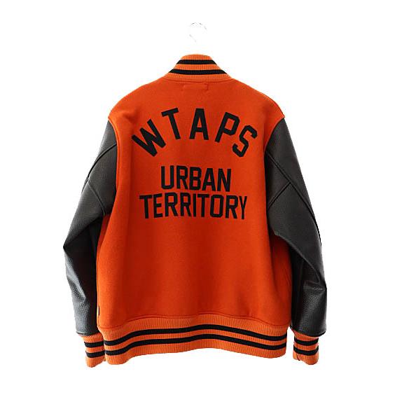 ダブルタップス WTAPS 18AW CLUB JACKET ロゴ 袖レザー 中綿 クラブ