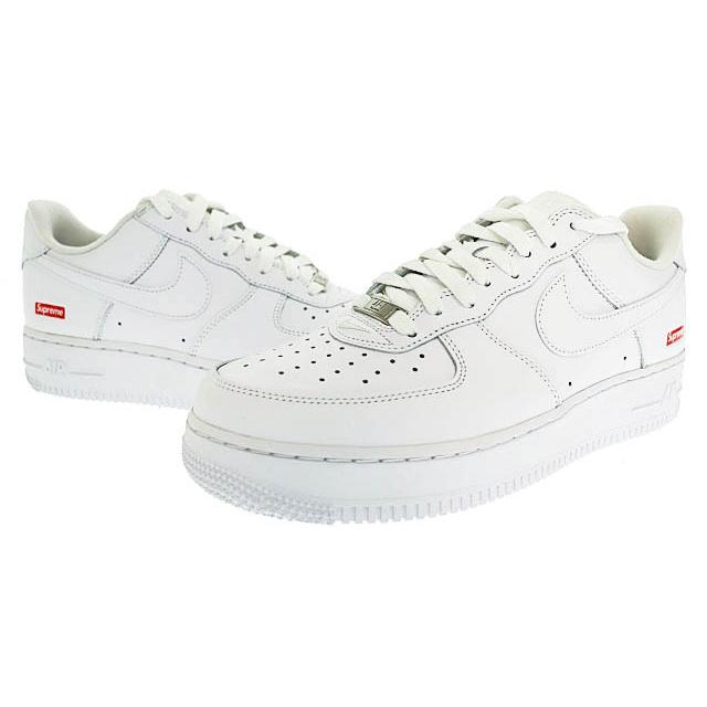 新品 ナイキ エア フォース 1× シュプリーム 白 ホワイト 27cm NIKE（ナイキ） ×SUPREME シュプリーム AIR FORCE 1 LOW WHITE エア