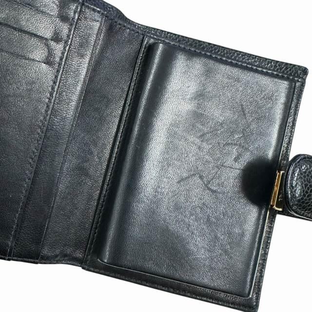 CHANEL（シャネル） キャビアスキン ココマーク ウォレット 二つ折り