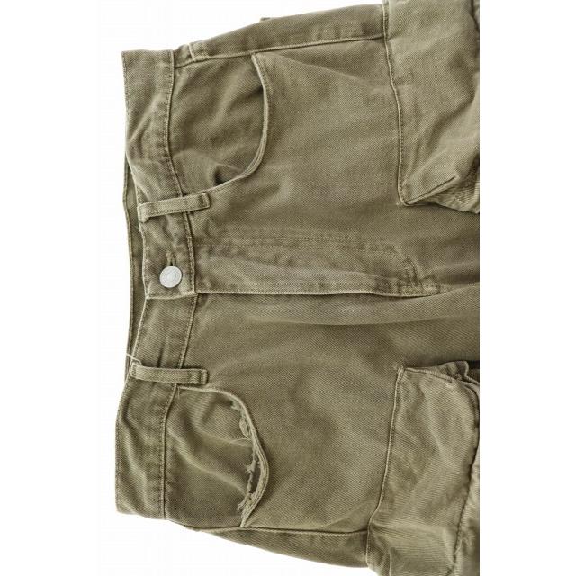 ZARA（ザラ） ユーティリティ カーゴ デニム パンツ 38 カーキ