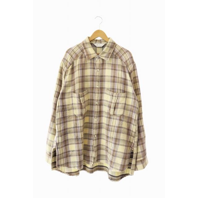 【中古】ANCELLM アンセルム 25AW NEL CHECK OVER WORK SHIRT チェック オーバー ワークシャツ ネルシャツ 1 ■251203 ANCELLM アンセルム 25AW NEL CHECK OVER WORK SHIRT ネル チェック