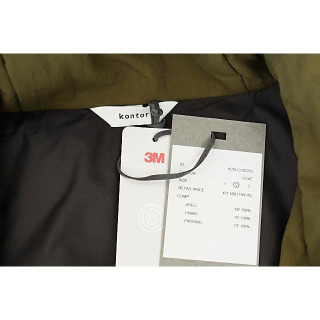 【中古】KONTOR コントール 25AW モンスター パーカー 中綿 ジャケット ブルゾン KON-CO02253 2 オリーブ●■251204 KONTOR コントール 25AW モンスター パーカー 中綿 ジャケット