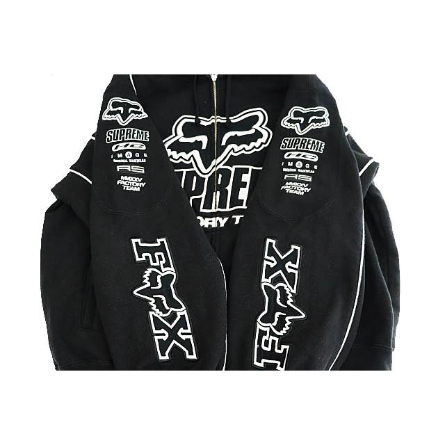 Supreme x Fox Racing Mサイズ ブラックパーカー Supreme x Fox Racing Zip Up Hooded Sweatshirts Black パーカー