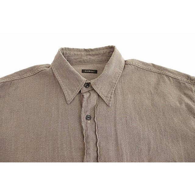 コモリ COMOLI 24SS ヨリ杢 ワークシャツ 長袖 シャツ Z01-02004 2