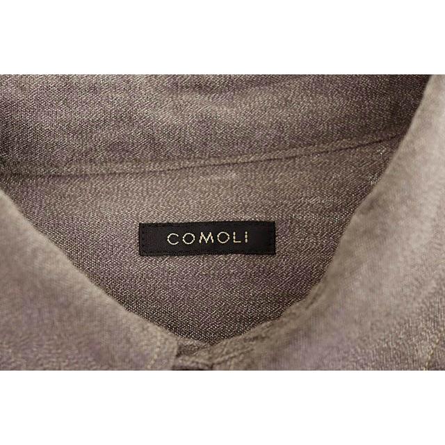 コモリ COMOLI 24SS ヨリ杢 ワークシャツ 長袖 シャツ Z01-02004 2