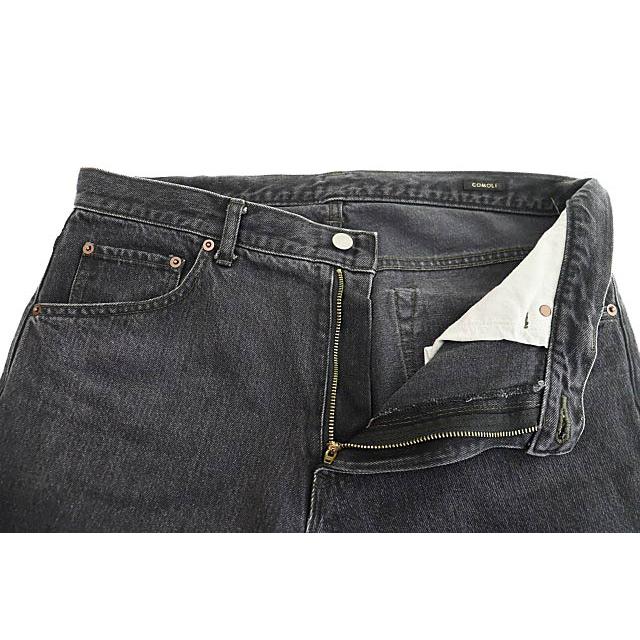 コモリ COMOLI 25AW デニム 5Pパンツ ジーンズ 4 黒 FADE BLACK