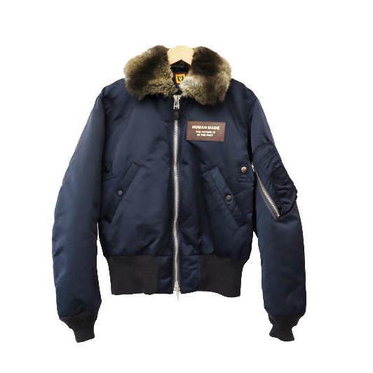 ヒューマンメイド HUMAN MADE 24AW Flight Jacket Navy ロゴ 虎