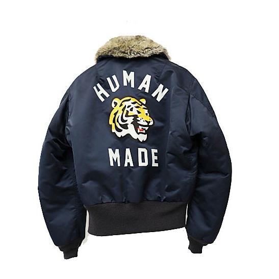 ヒューマンメイド HUMAN MADE 24AW Flight Jacket Navy ロゴ 虎