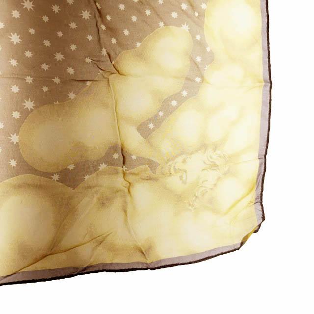 Jean Paul GAULTIER ジャンポール・ゴルチエ 人物柄 シルク ジャンポールゴルチエ Jean Paul GAULTIER silk scarf ロゴ 総柄