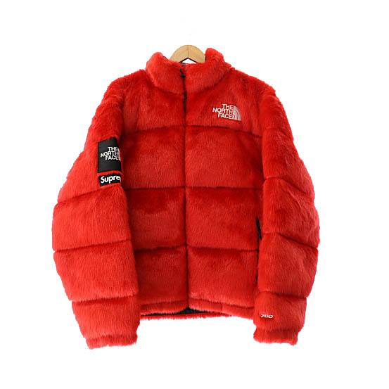 SUPREME シュプリーム 20AW×THE NORTHFACE ザ ノースフェイス Faux Fur Nuptse Jacket ザノースフェイス ファーヌプシダウンジャケット グリーン ND92001I Supreme（シュプリーム） ×THE NORTH FACE ノースフェイス 20AW Faux