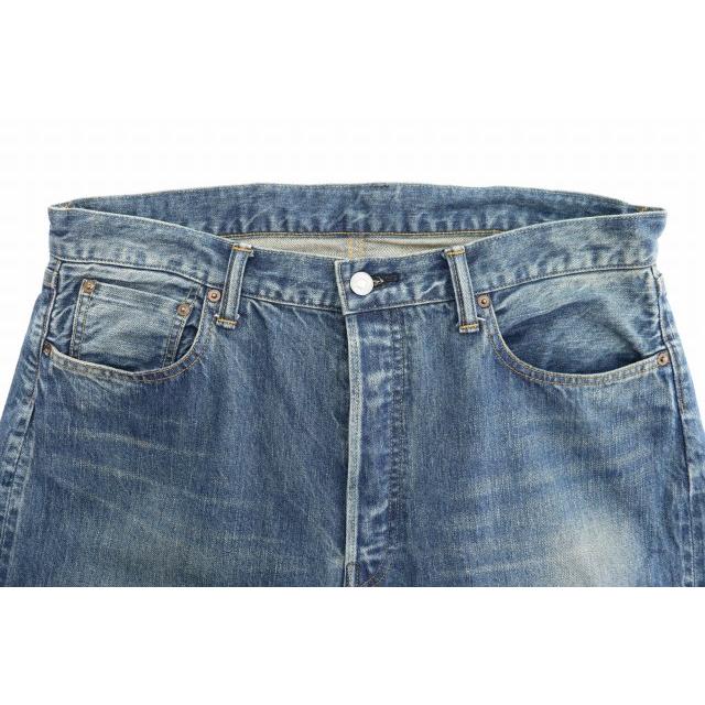 A.PRESSE アプレッセ Washed Denim Wide Pants  ウオッシュド デニム ワイド パンツ ジーンズ AP-4002 34 青 ブルー ブランド古着ベクトルの画像