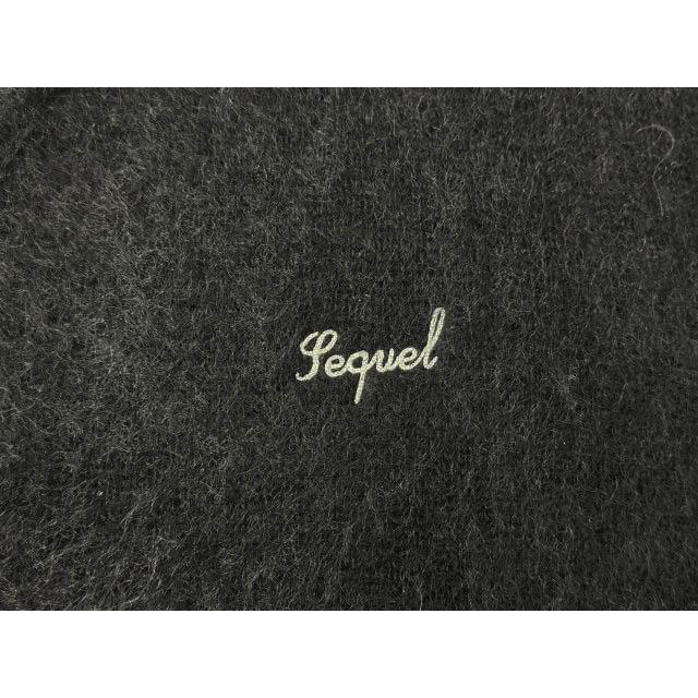 シークエル SEQUEL 25AW MOHAIR CARDIGAN BLACK ロゴ刺繍 モヘヤ