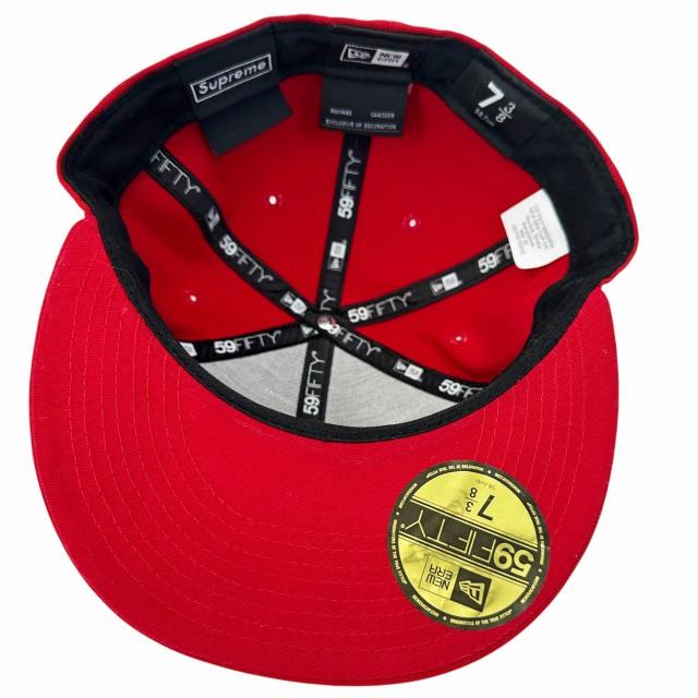 シュプリーム　ニューエラ　 7-5/8 Flap 赤 レッド キャップ Supreme（シュプリーム） × NEW ERA ニュー エラ 22SS Handstyle Cap