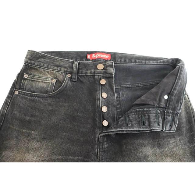パンツ supreme distressed jeans 24ss w34 Supreme Distressed Loose Fit Selvedge Jeans 'Teal' SUP-SS24-093