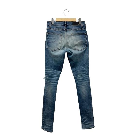 アミリ AMIRI MX1 蛇腹レザー クラッシュ加工 ストレッチ デニム 