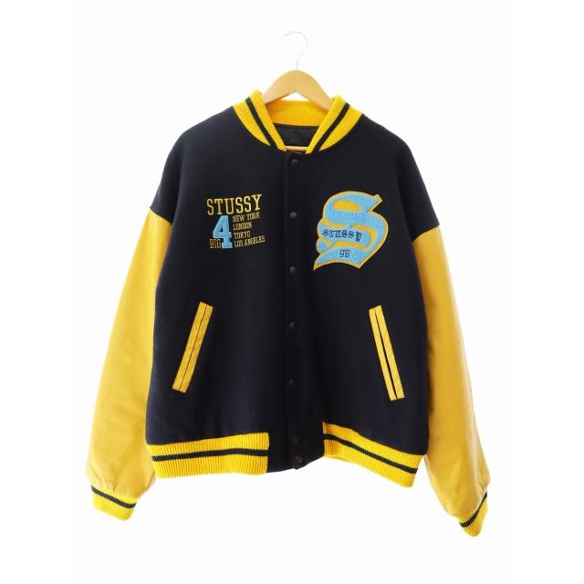 Stüssy ブルゾン X-LARGE 90s authentic 春アウター STUSSY（ステューシー） STUSSY 90s OLD BIG4 Varsity Jacket ヴァー
