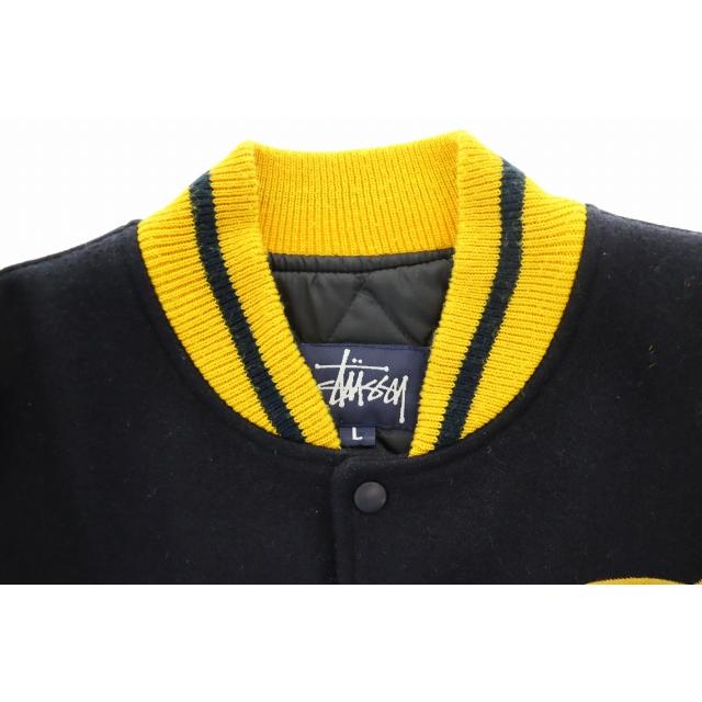 2/23まで限定価格STUSSY 90s BIG4 スタジャン レザー　紺タグ STUSSY（ステューシー） STUSSY 90s OLD BIG4 Varsity Jacket ヴァー